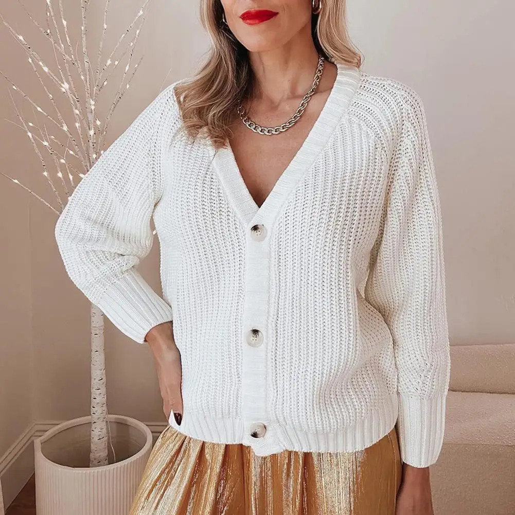 Womens cardigan womens casual cardigan fashionable womens short and chubby knitted cardigan autumn and winter open front sweater 240930