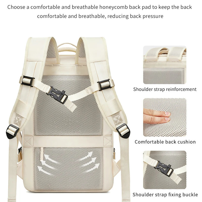 Travel backpack mens large capacity travel bag business laptop USB charging waterproof school 241008