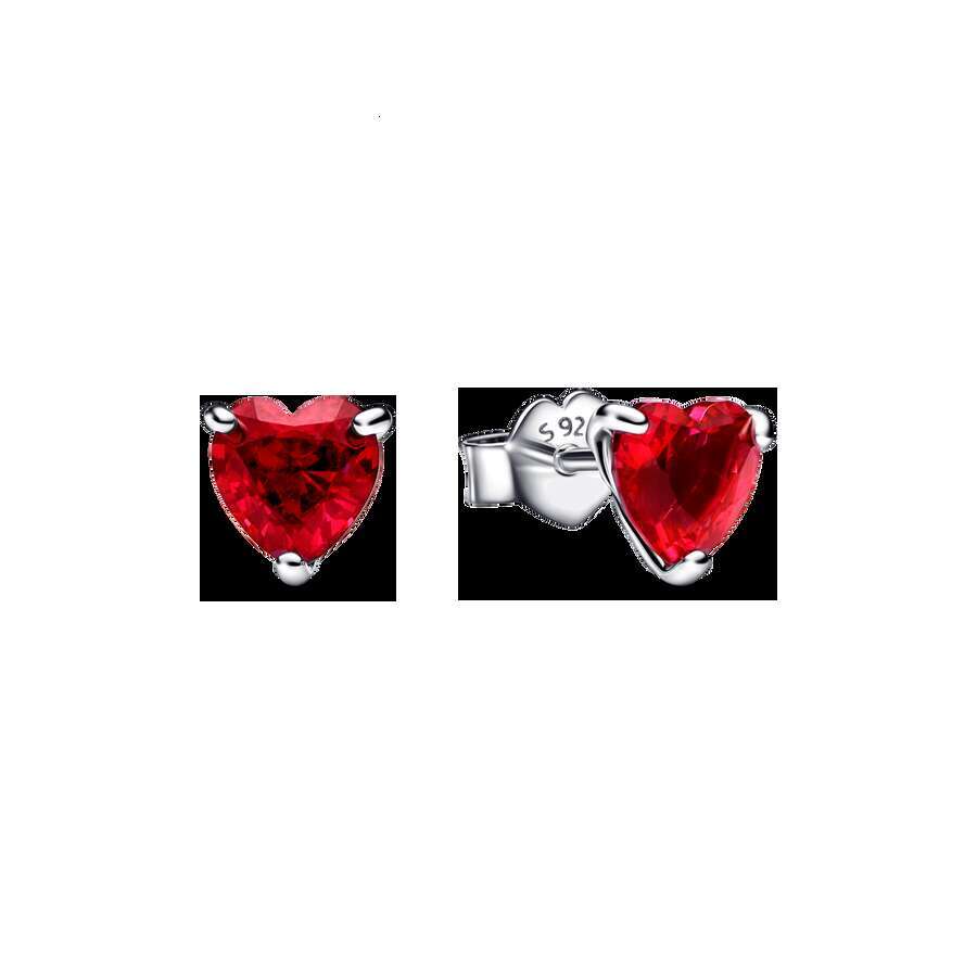 925 Sterling Silver Stud Earrings Seashell Heart Timeless Pave Double-row Hoop Earrings For Women Making Wedding Party Jewelry