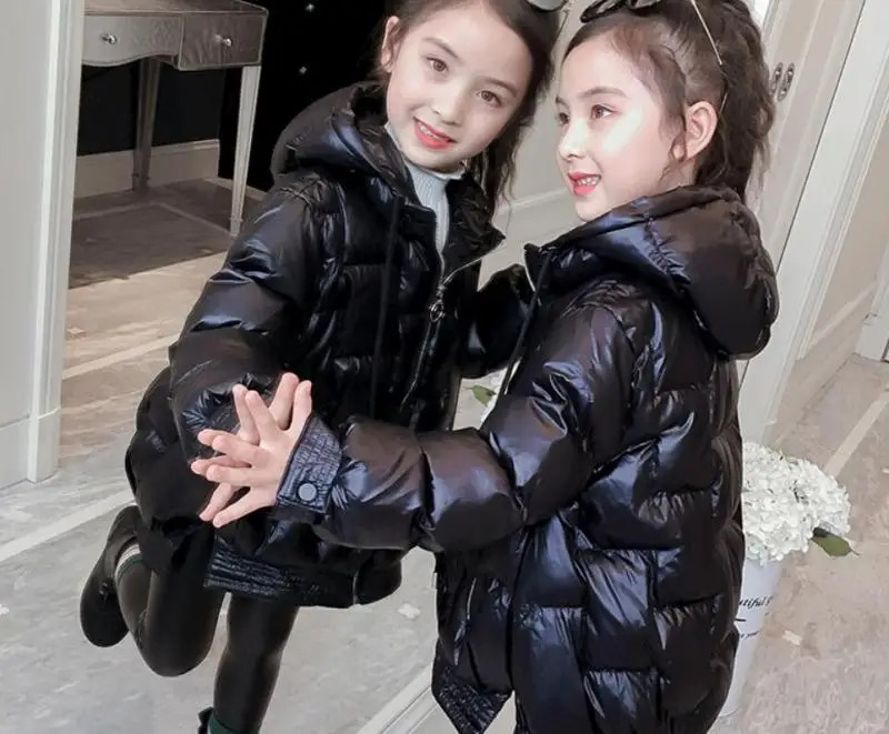 Autumn Winter Hooded Children Down Jackets Girls Warm Kids Down Coats For Girls 2-15 Years Child Outerwear Clothes Jacket 241008