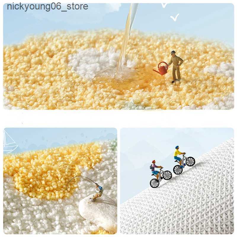 Non-Slip Bath Mats Yellow Flower Bath Mat Set Thick Flocking Microfiber Bathroom Carpet Toilet Foot Mat Non-slip Water Absorbent Rug Doormat L240910