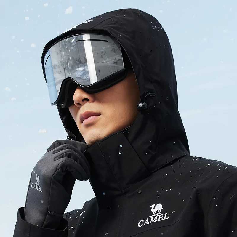 Golden cam skiing goggles with double-layer buckle womens skiing goggles breathable HD anti fog mens skiing goggles CL241010