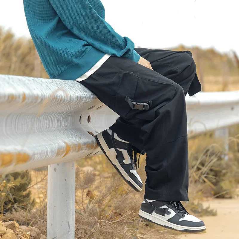 Loose retro casual autumn Japanese streetwear hip-hop pants W241009