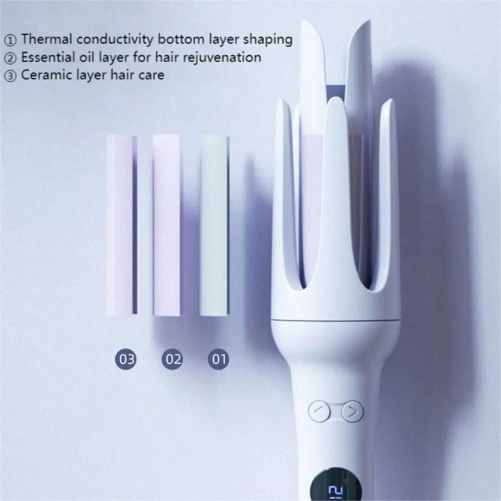 1pc automatic curling iron electric rotation big wave curling tool no hair injuryXJ241010