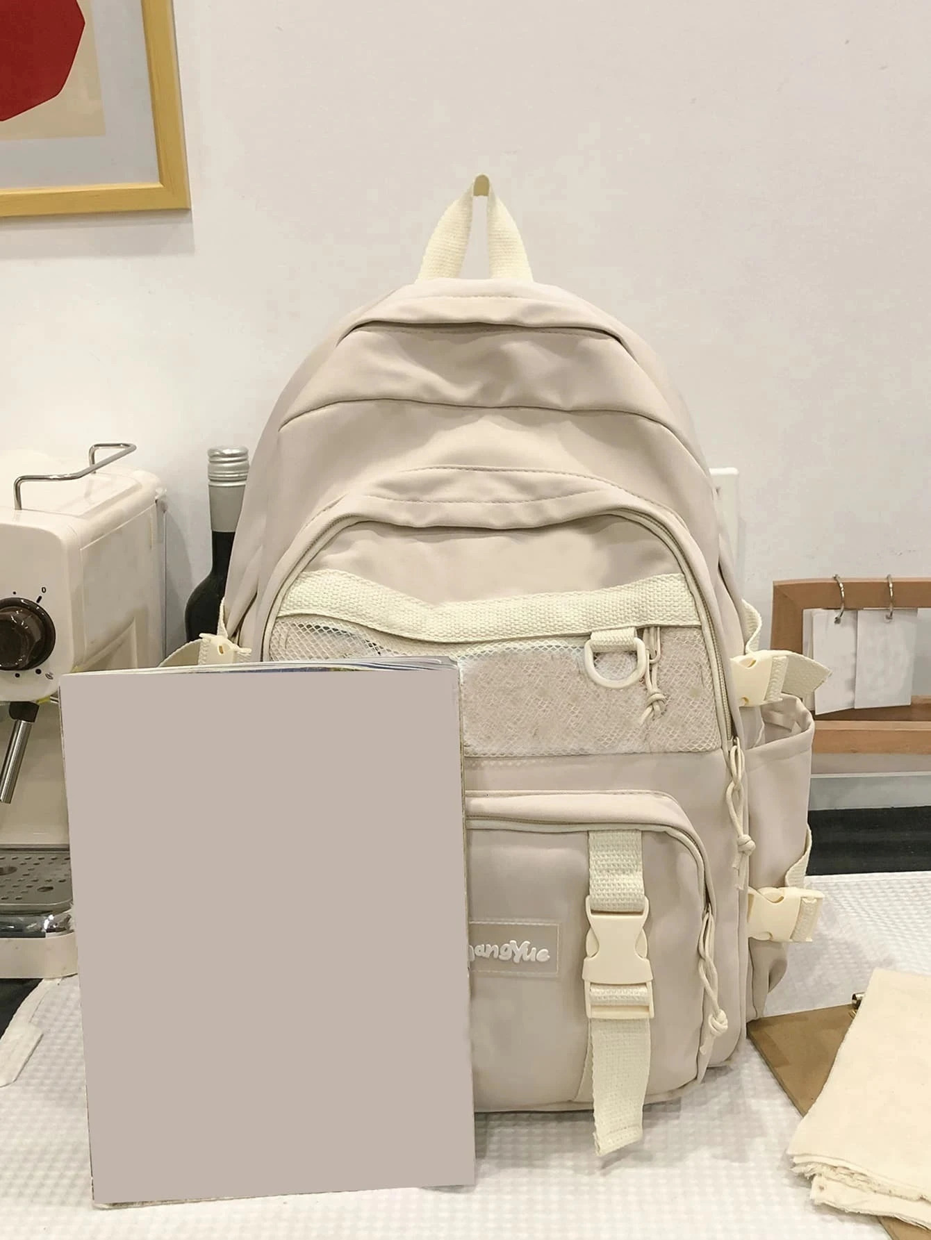 Waterproof fashion backpack large capacity antitheft school bag with pendant suitable for teenagers girls students very schools 241008