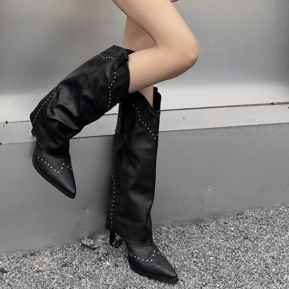 Sharp Pointed Fashion Boots Thin Heel Long Tube Boots Summer High Heel Pants Tube Martin Boots Niche Versatile Thin Fashion Boots For Women 240826