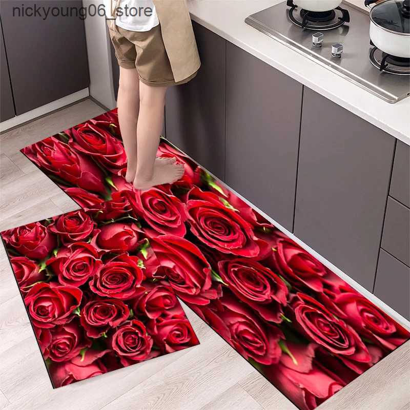 Non-Slip Bath Mats Kitchen Mat Carpet for Floor Home Entrance Doormat Bedroom Living Room Decor Bedside Rug Hallway Balcony Bathroom Anti-Slip Mat L24