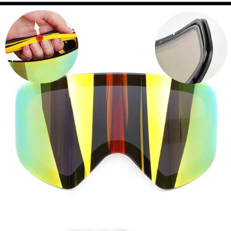 Winter ski goggles with dual anti fog coating 100% UV400 sports ski goggles CL241010