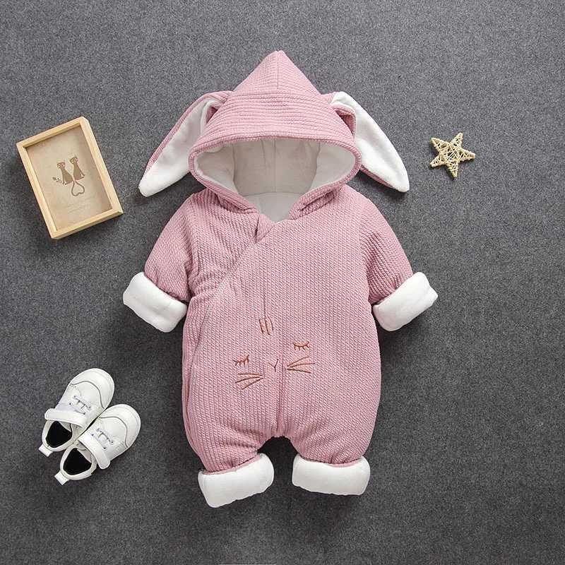 Down Coat Baby costume rompers s Clothes Autumn Winter Boy Overall Girl Jumpsuit Garment Thick Warm Comfortable Pure Cotton jacket coat H241010