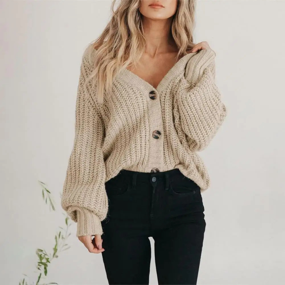 Womens cardigan womens casual cardigan fashionable womens short and chubby knitted cardigan autumn and winter open front sweater 240930