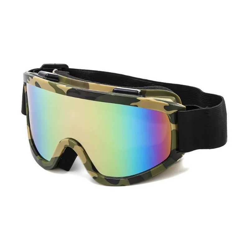 Outdoor skiing goggles colored anti fog and windproof large frame mountain goggles eye protection sports goggles. CL241010