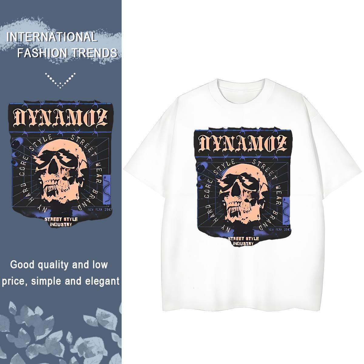 Fashion New T Shirt For Woman 230g Cotton Breathable Soft Street Casual skull Unisex Tshirts Nice Custom Printing Tees Shirts