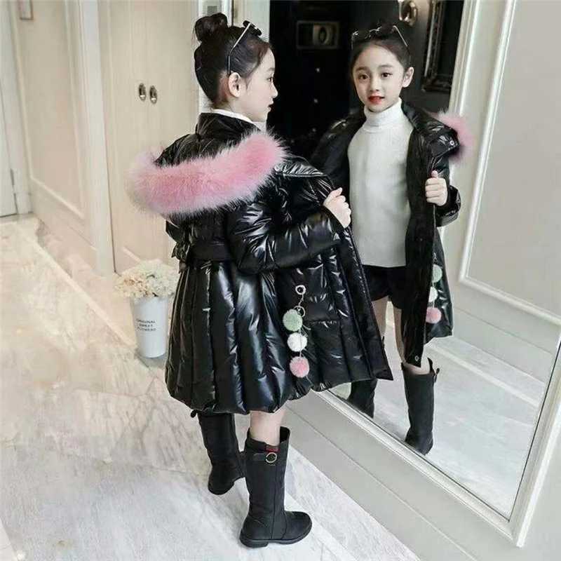 Down Coat -30 Smooth Thick Warm Coat Winter Dalian Hat Wool Warm Coat Cashmere Parka Snow Jacket Girls Cotton Clothes H241010