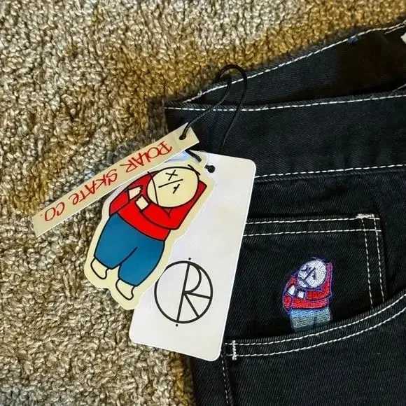 Streetwear Big Boy Anime Embroidered Baggy Jeans Vintage High Quality Hip Hop Goth Denim Pants Harajuku Men Women Wide Leg JeansX241009