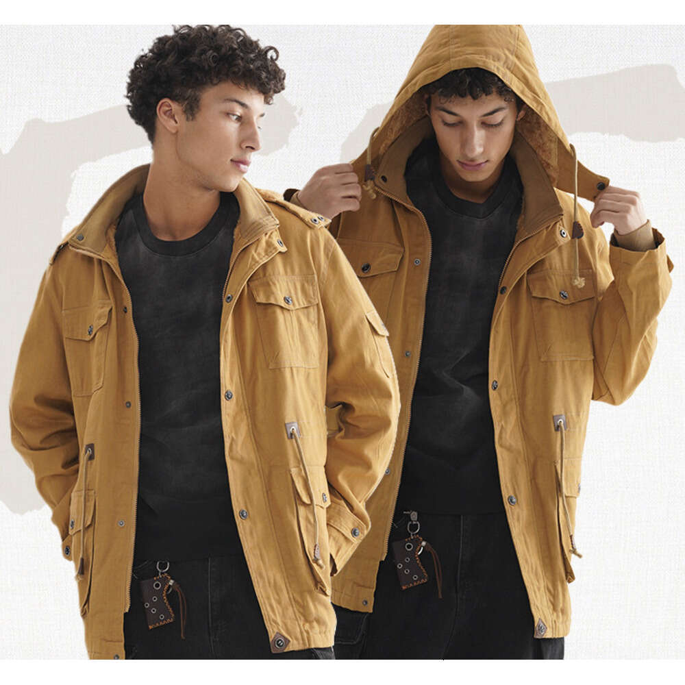 Men's Wear | 2024 Autumn/Winter New Cross Border Men's Plush Coat High Quality Trendy Brand Hooded Casual Jacket For Men