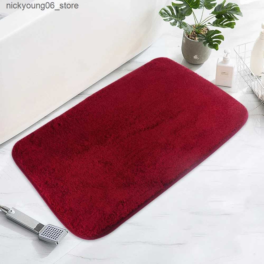 Non-Slip Bath Mats Soft Floor Mats solid color Simple Bath Rugs Home Entrance Carpet Bedroom Toilet Bathroom Door Absorbent Non-Slip Foot Pad L240910