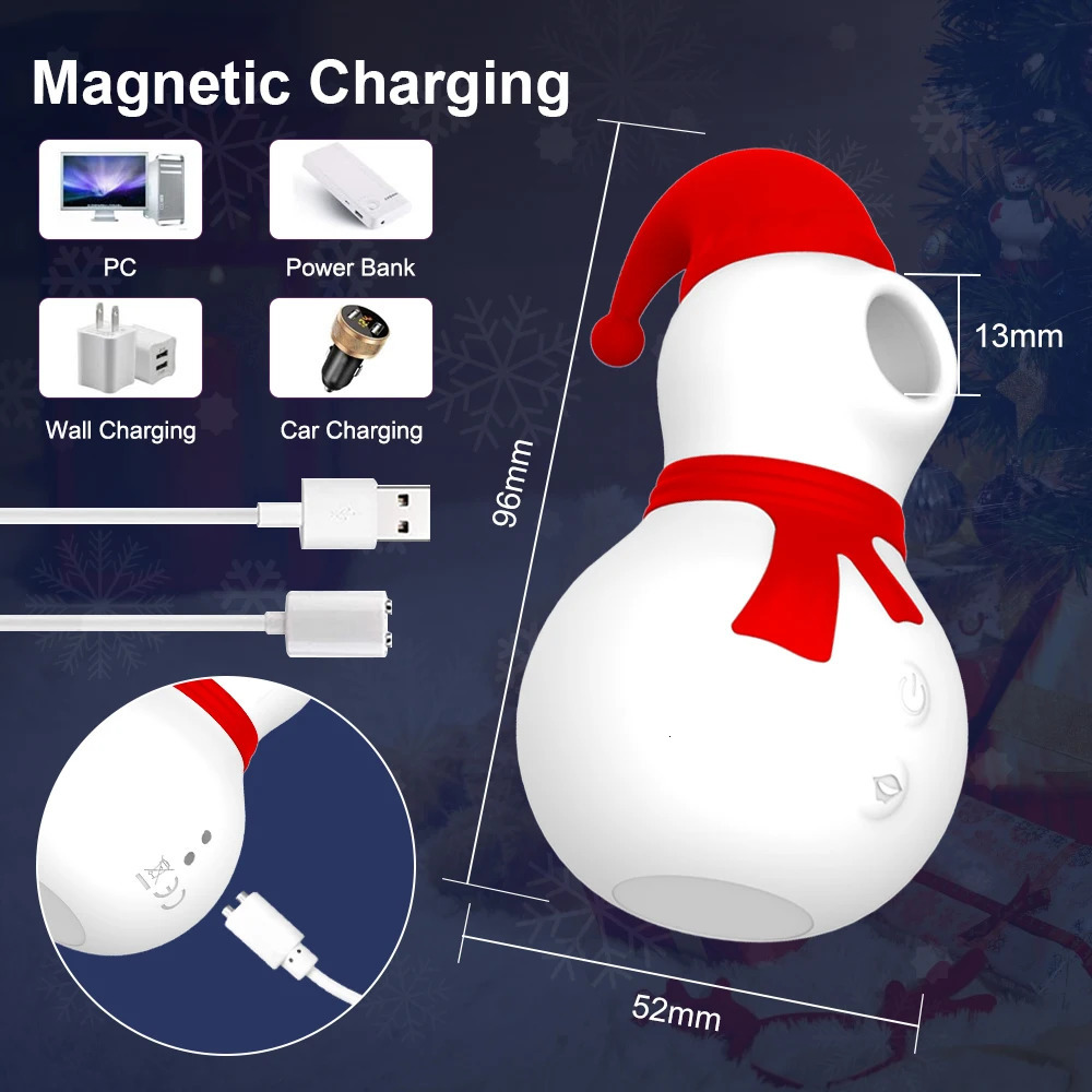 Sucking Vibrators for Female Clitoris Blowjob Sucker Christmas Gift Sucking Sex Toys for Adult Women Winter Snowman 241010