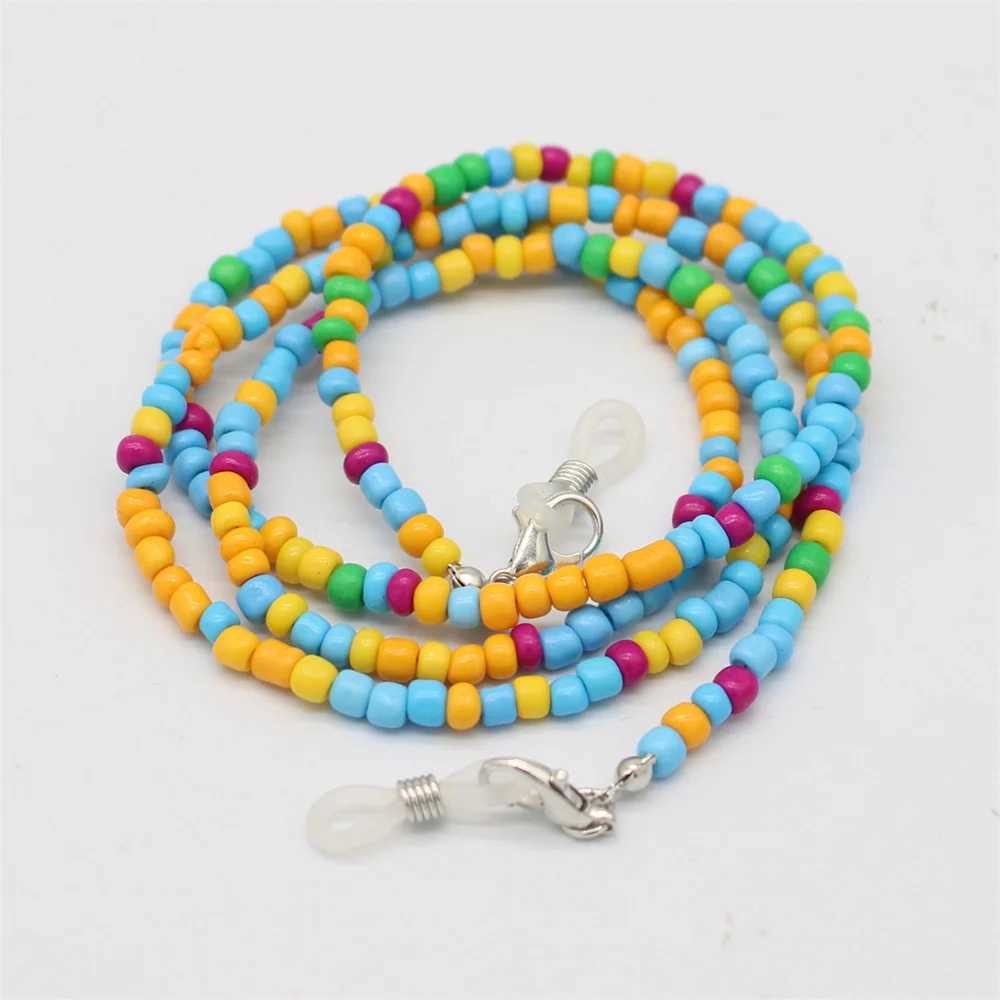 Fashion Eyeglasses Chain Colorful Beaded Trendy Outside Casual Sunglasses Accessory Necklace Mask Hanging Rope Women GiftsX241010