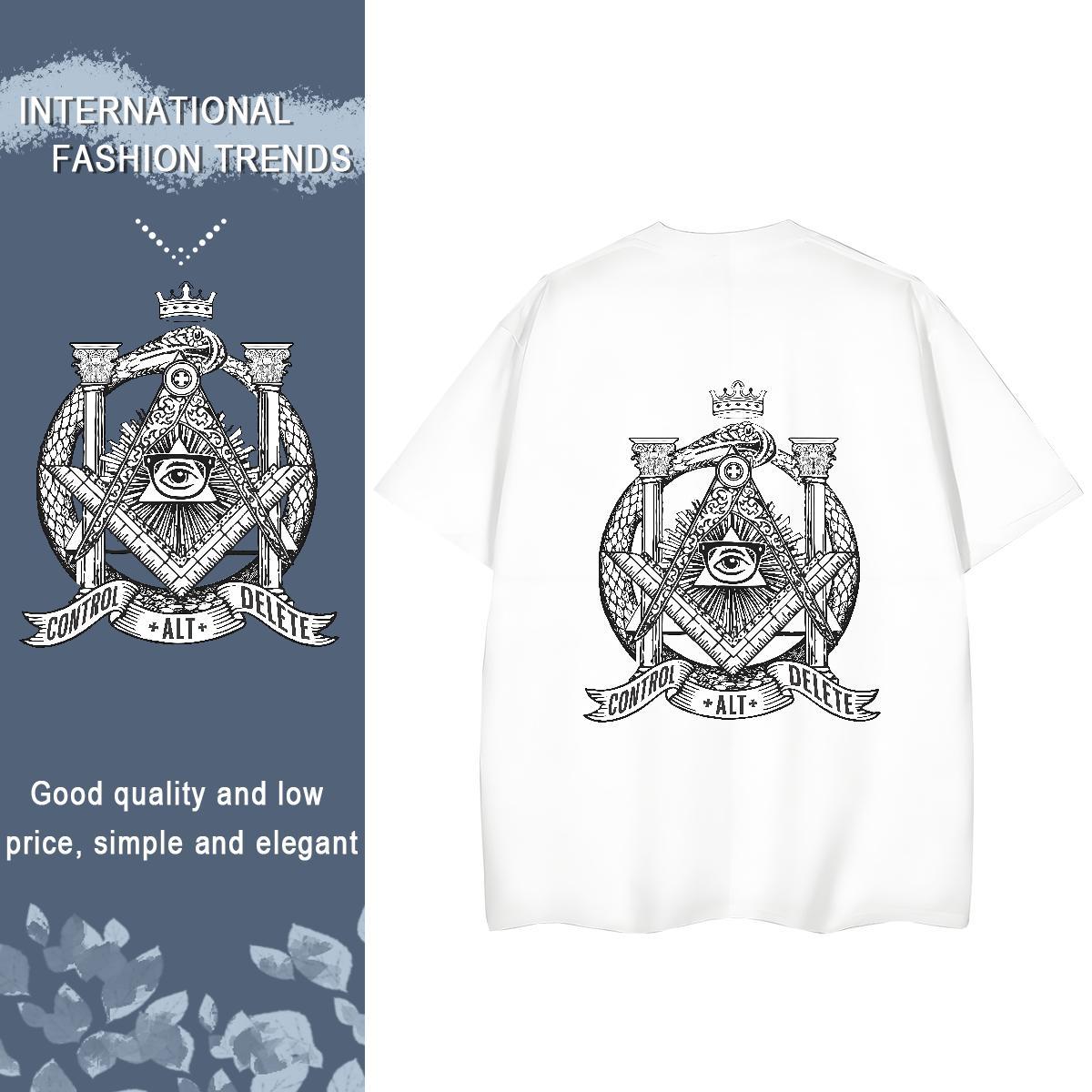 New T Shirts Women 230g Pure Cotton O Neck Short Sleeves Casual Sport eye of the devil Women Tees Comfortable Cartoon Print Top Tees