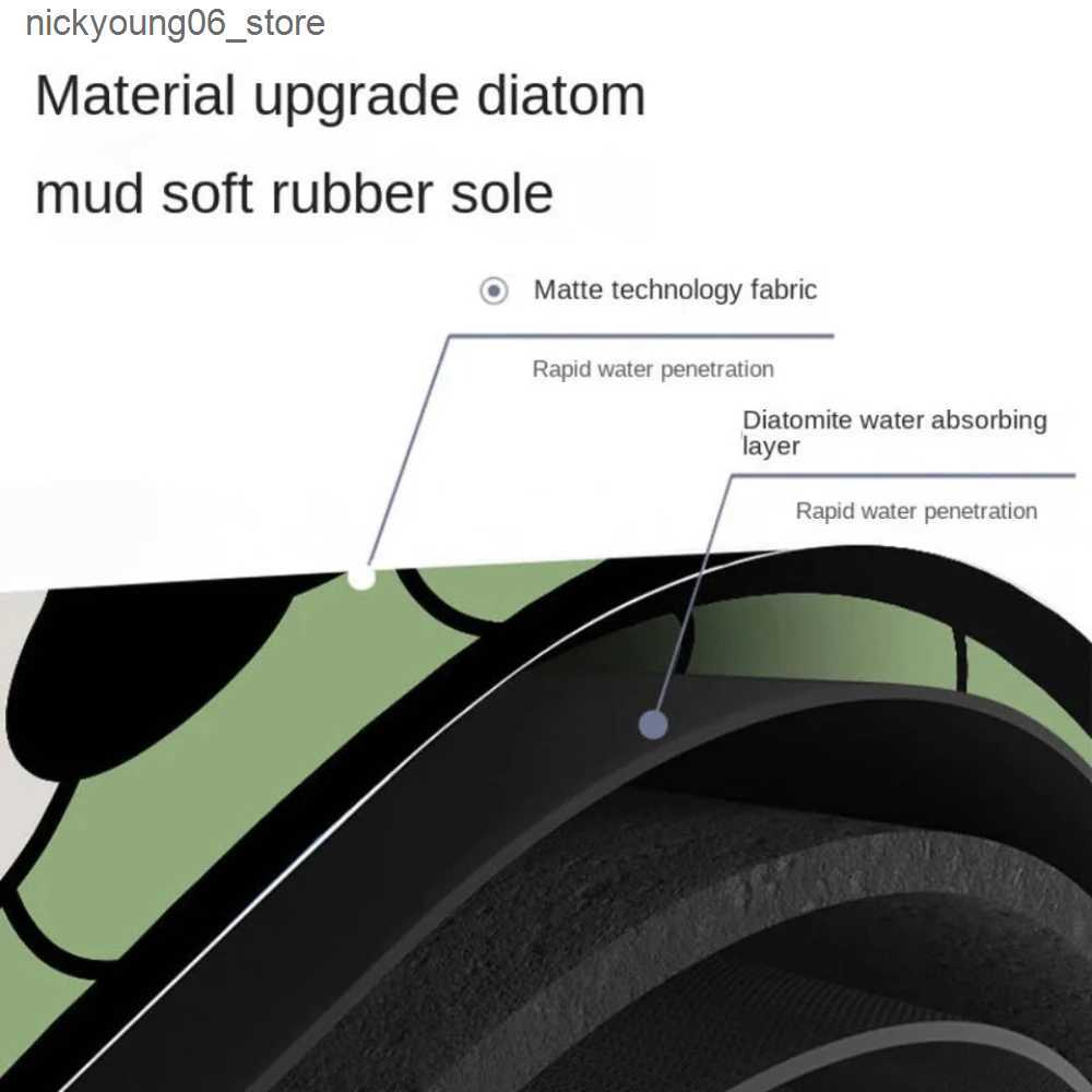 Non-Slip Bath Mats Diatom Super Absorbent Bathroom Mat Cute Cartoon Non-Slip Mud Pad Quick-Drying Bath Mat Washable Floor Mats L240910