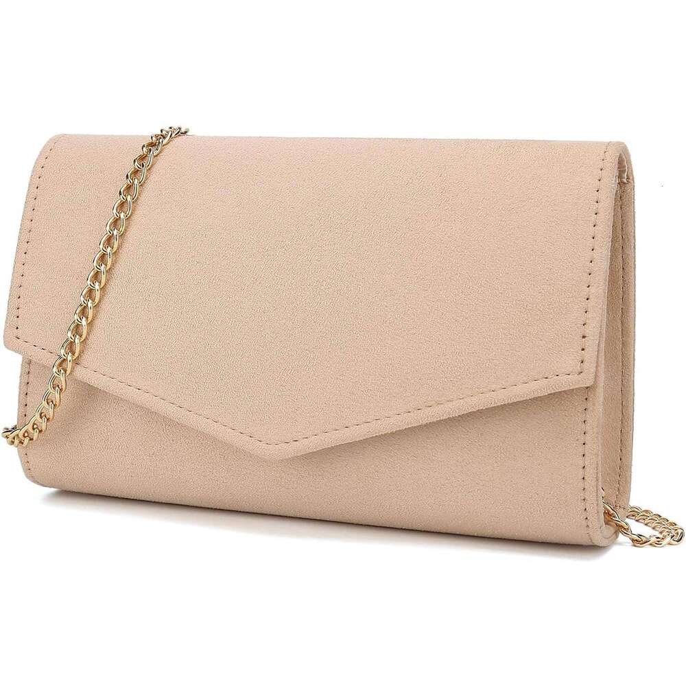 Women Evening Bag Dr Clutch Handbag Faux Suede Purse for Wedding