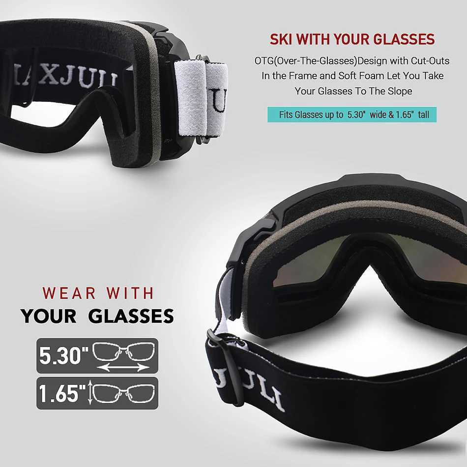 Ski goggles OTG anti fog ski board ski goggles double-layer spherical lens snow goggles mens M4 CL241010