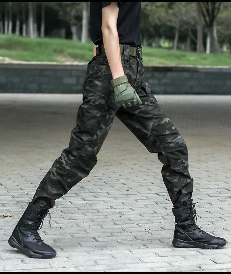 IX7 tactical pants mens pants camouflage pants outdoor training pants with multiple pockets autumn and winter hiking pants W241009
