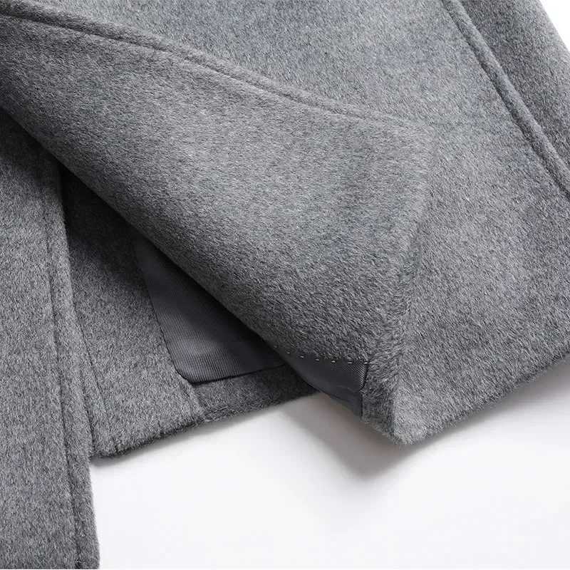 Wool content 54.5% New wool coat in autumn and winter mens long double-breasted wool coat leisure suit collar coat. winter coat LX241010