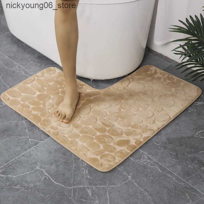 Non-Slip Bath Mats Bathroom RugL-Shaped Bath MatNon Slip Corner Shower MatWater Absorbent Soft Bath RugWashable Rug Carpet for Square Shower L240910