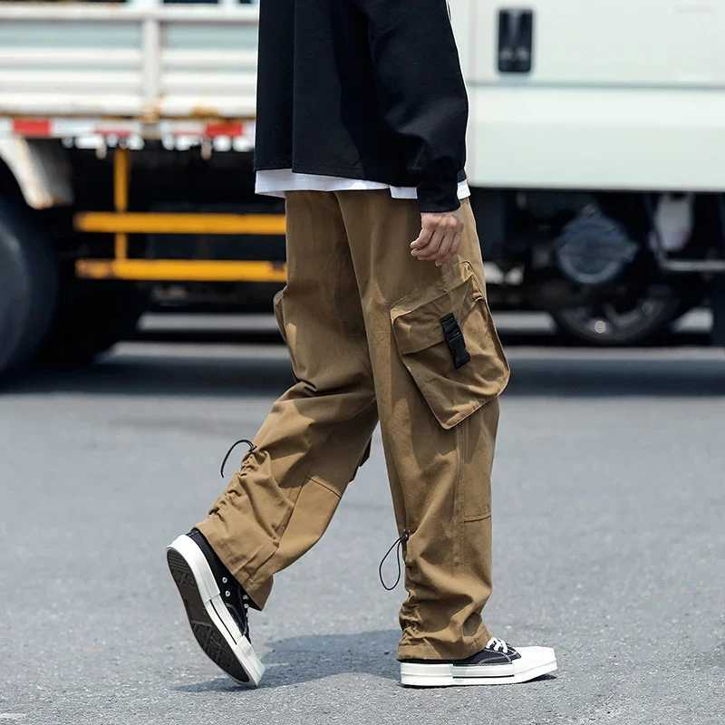 Loose retro casual autumn Japanese streetwear hip-hop pants W241009