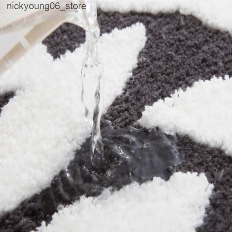Non-Slip Bath Mats Luxury Bathroom Rugs Absorbent Bath Mat Non-slip Area Rugs Entrance Door Mat Floor Carpets Bathtub Shower Foot Mats Washable L24091