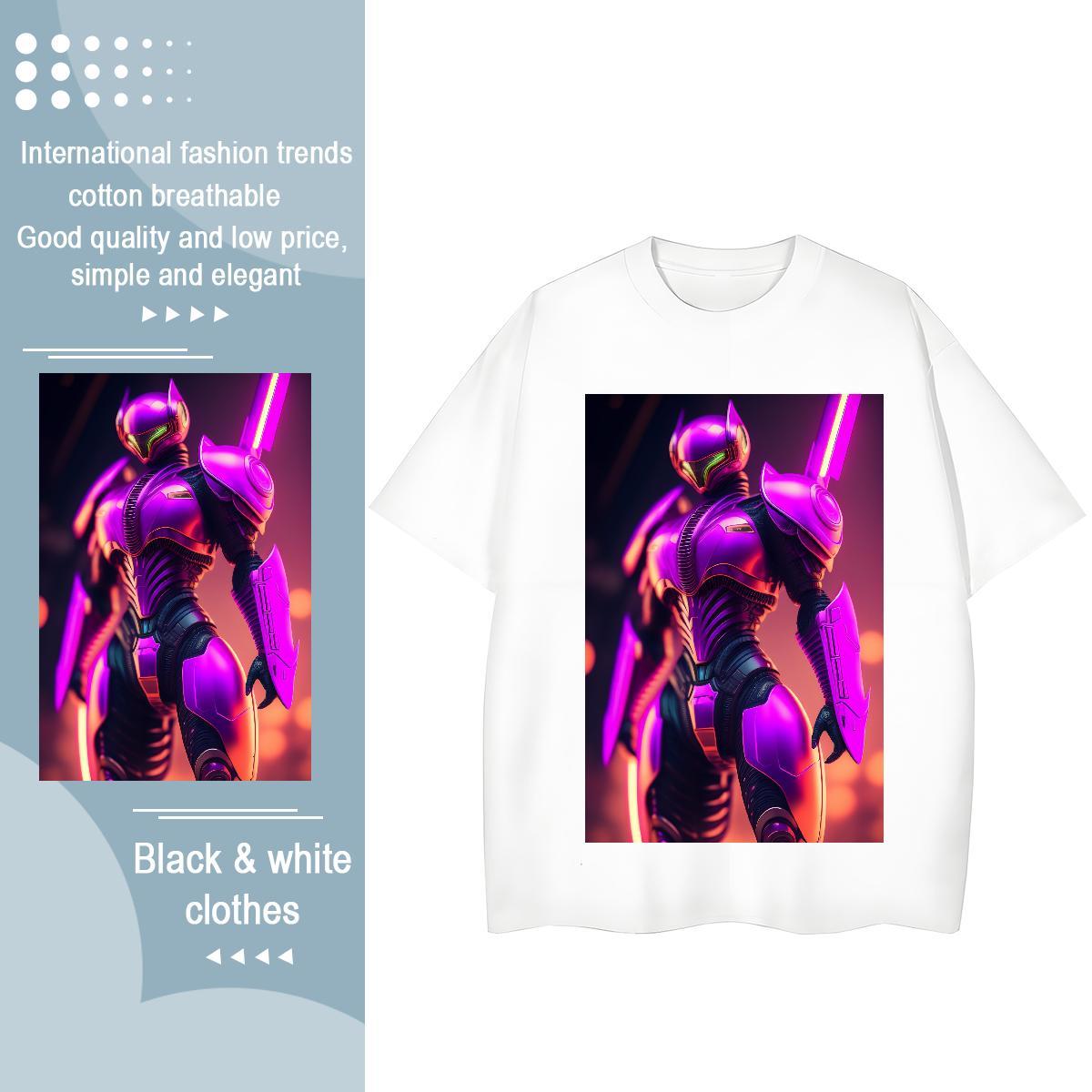 Factory Direct T shirt 100% Cotton 230g O Neck Short Sleeves Casual Daily Wear portrait Couples T Shirts High quality Custom Printed Polos