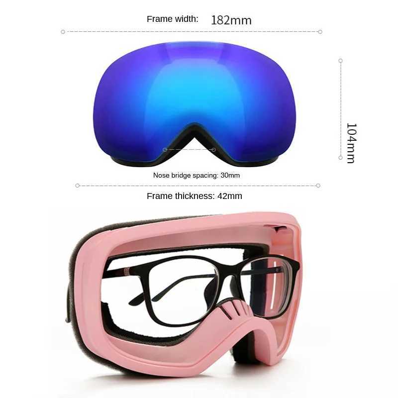 Loogdeel Ski Goggles Mens Ski Goggles Snow Glasses UV400 Protective Double Layer Outdoor Ski Glasses CL241010