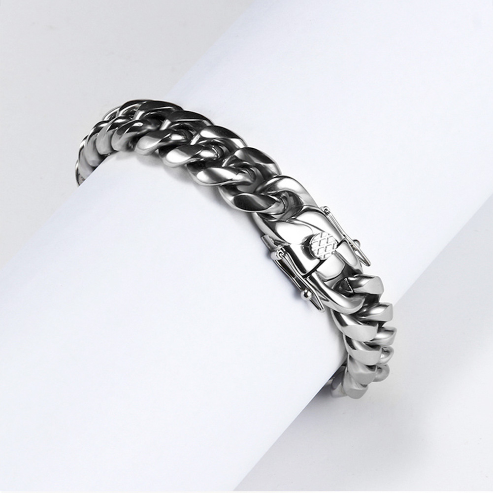 22mm Solid Miami Stainless Steel Cuban Chain Necklace Bracelet 18K Gold Plated Jewelry TopBling