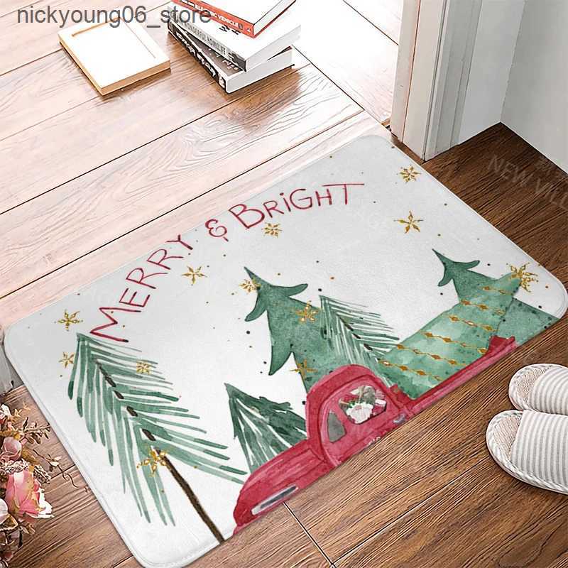 Non-Slip Bath Mats Christmas series anti slip shower mat bathroom carpet shower mat home decoration floor mat kitchen bedroom living room door mat L24