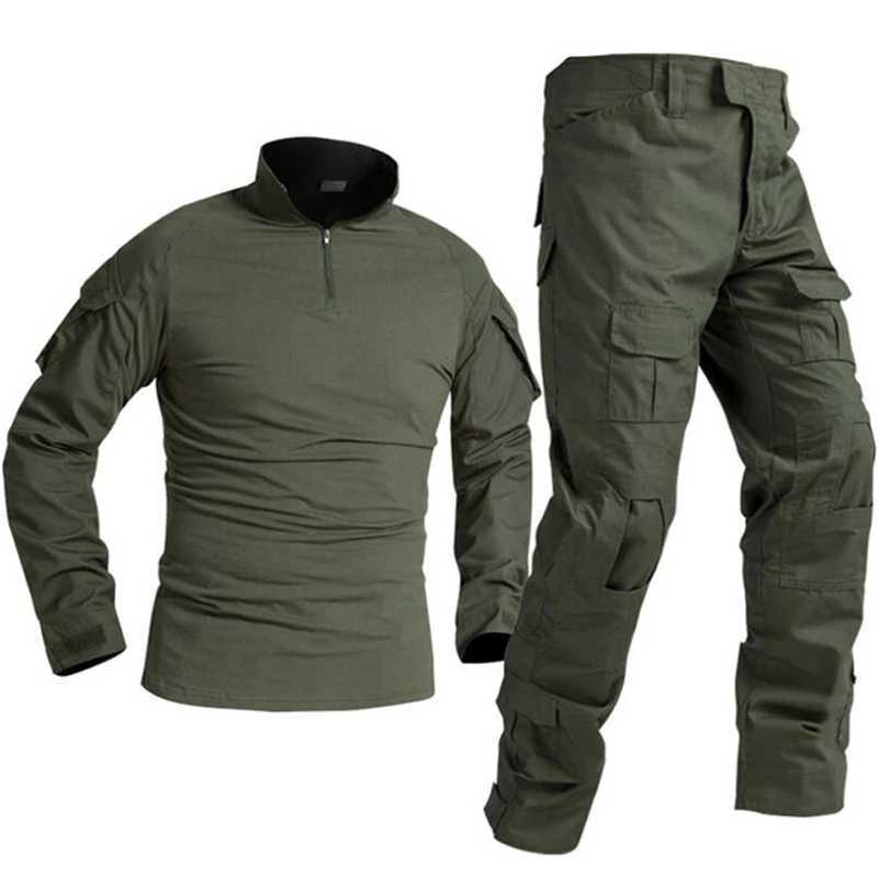 Tactical camouflage uniforms outdoor clothing CSGame tops T-shirts hunting hiking cargo pants travel tracking suits W241009