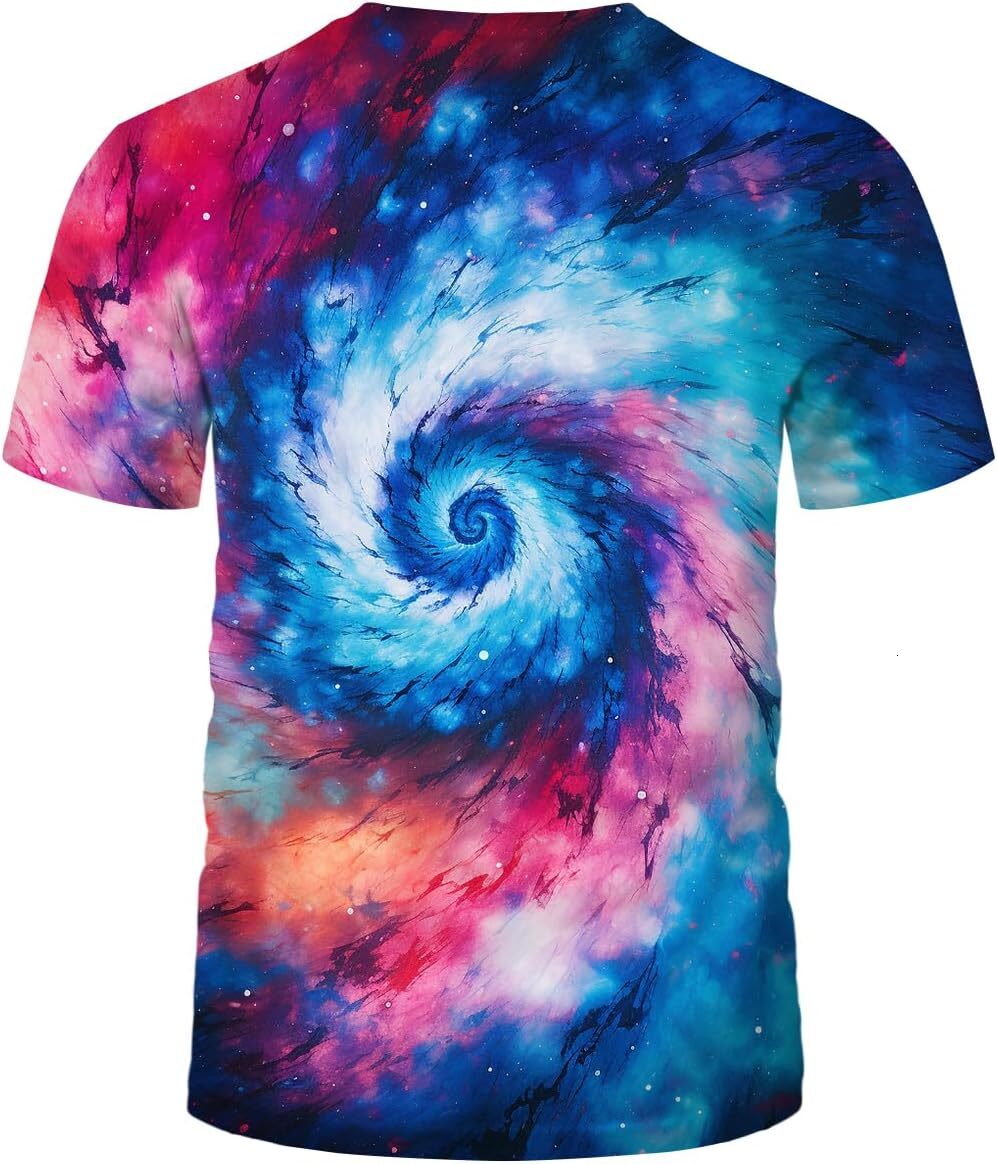 Mens T shirt Novelty Tie-Dye T Shirt Funny Psychedelic Graphic Tee graphic tee Casual tops summer clothes Short sleeve cool fashion