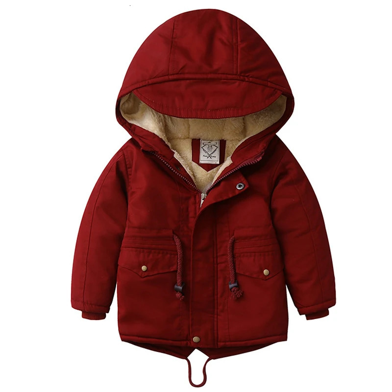 Children Winter Fleece Outdoor Jackets for Boys Hooded Warm Kids Boy Outerwear Windbreaker Autumn Casual Baby Boy Coats Clothing 241008