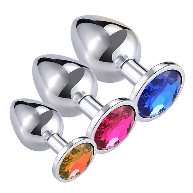 Adults Plug Anal Sex Metal Butt Plug With Jewelry Erotic Toy Mini Vibrator Anal Plug Private Good for MenWomen 241010