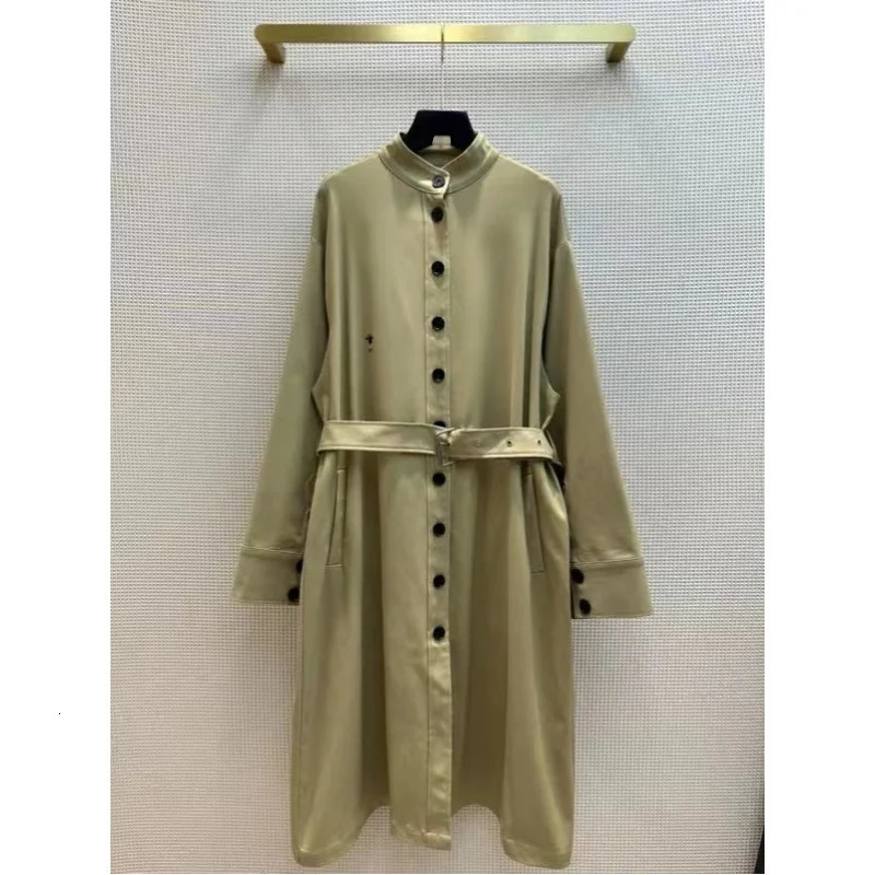 DI * r Womens Coat Apricot Belt Womens Windproof Coat Autumn Winter Coat Womens Windproof Coat Fashion Coat 240927