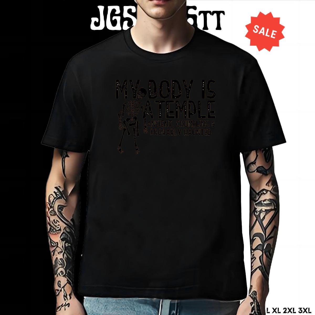 Brand Mens T Shirts 230g Pure Cotton halloween Daily Outfit Black Oversized Breathable Soft Men Clothes T-Shirt DIY Customized Wear