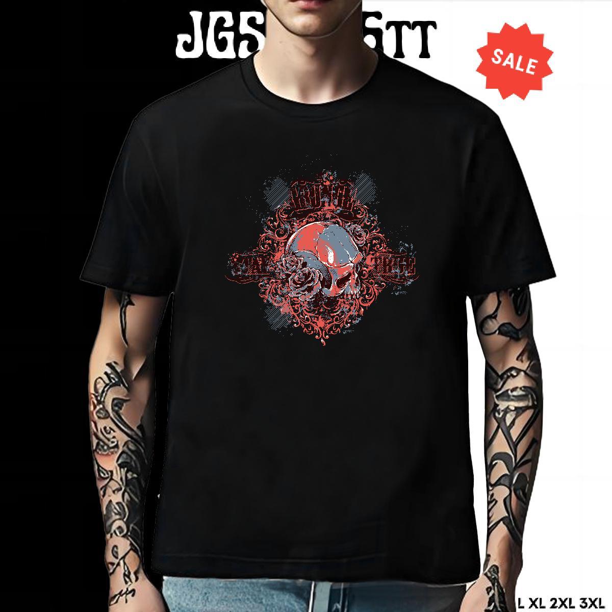 Unisex T-Shirts for Men 230g 100% Cotton skull Outdoor Graphic Breathable Crew Neck Men Tshirts Custom Tops