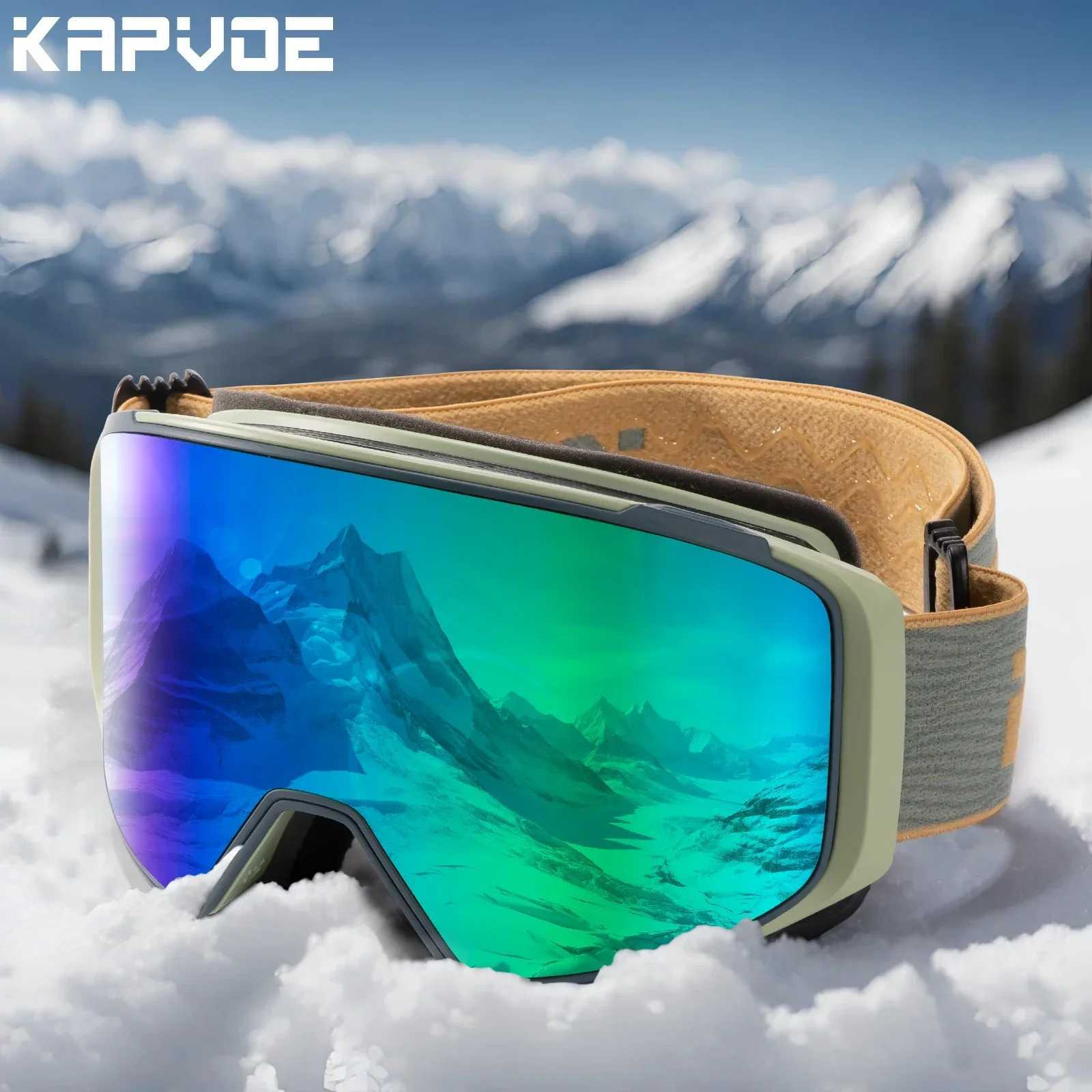 Kapvoy ski goggles UV400 ski goggles mens anti fog goggles ski winter sports goggles CL241010
