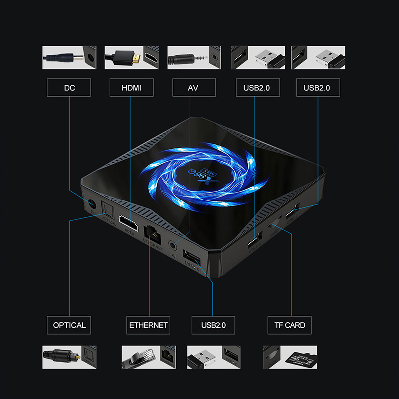 X96Q MAX TV BOX Android 10.0 Allwinner H616 Quad Core ARM Cortex A53 4GB ROM 64GB RAM 2.4/5G Dual wifi BT5.0 4K H.265 set top media box With remote co