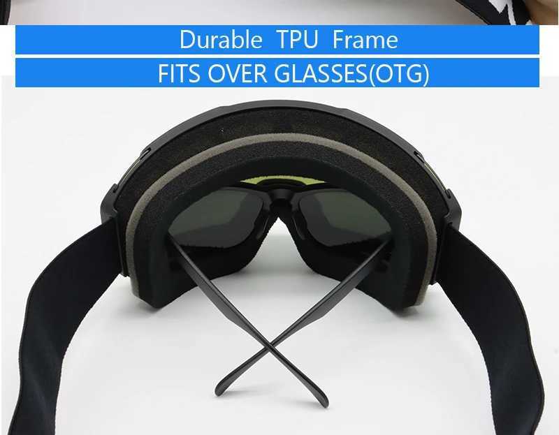 CHOOYOU 2024 new cylindrical buckle small frame anti fog skiing glasses CL241010