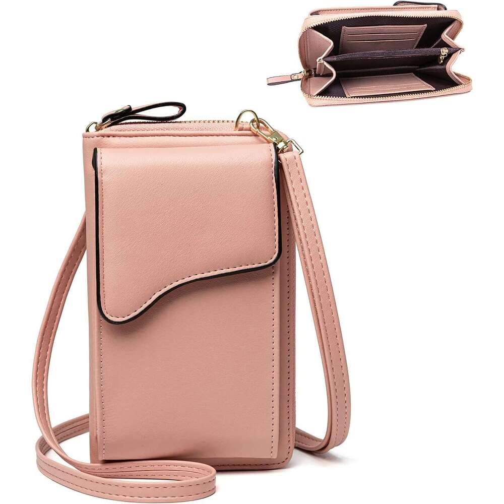 Small Leather Shoulder Bag, Bag CellPhone Wallet Purse Lightweight Crossbody Handbags for Women