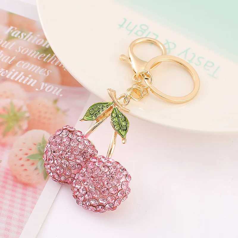 Keychains Lanyards Unpionl Fruit Cherry Keychain H241010