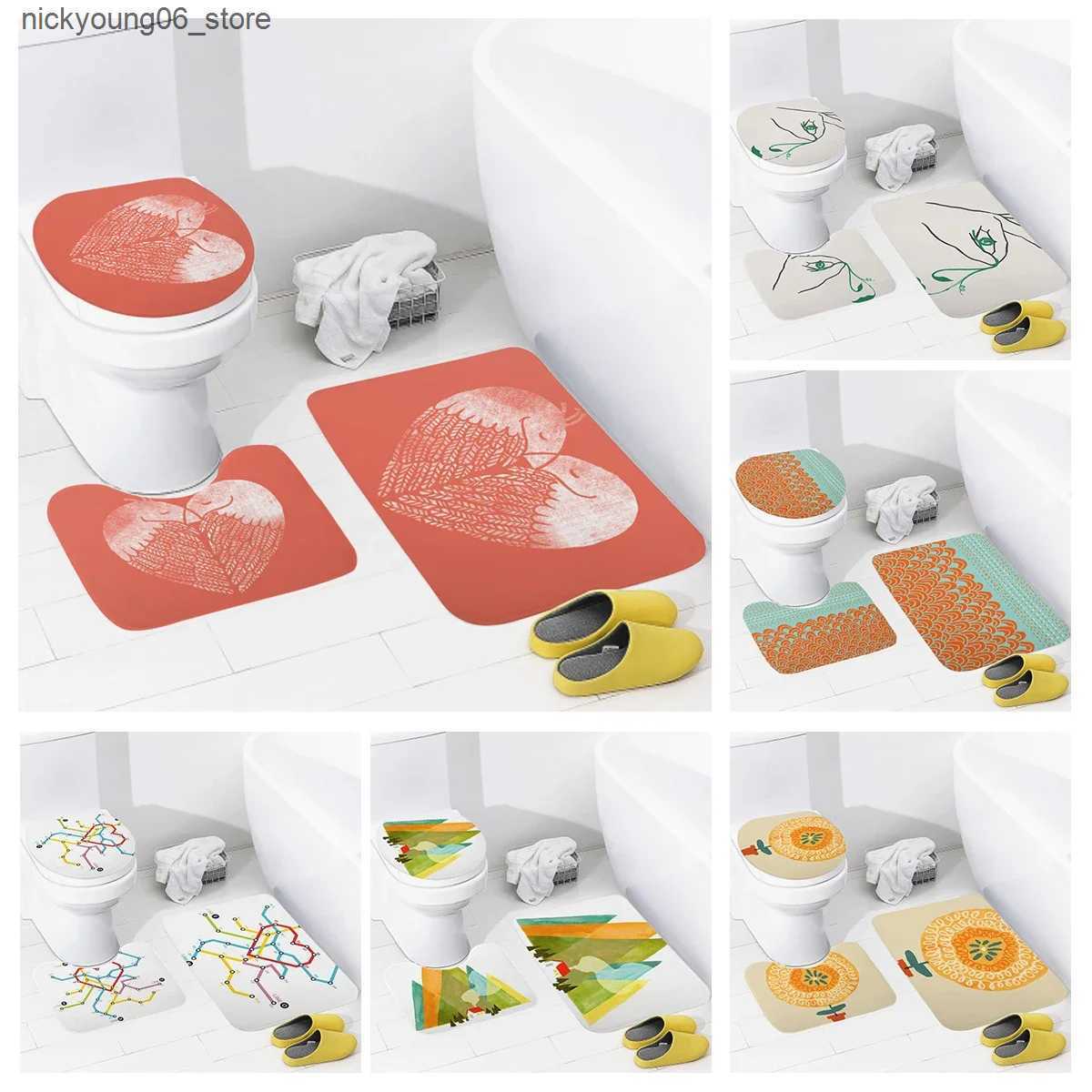 Non-Slip Bath Mats home bathroom floor mats Anime animal style Bath Foot mat modern bathroom accessories rug Toilet mat Bathtub anti-slip carpet L2409