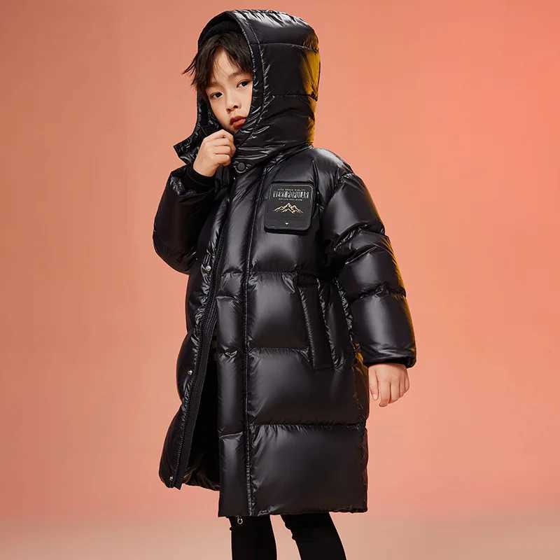 Down Coat Winter high-quality thick coat childrens hooded black and white duck coat girls and boys coat H241010
