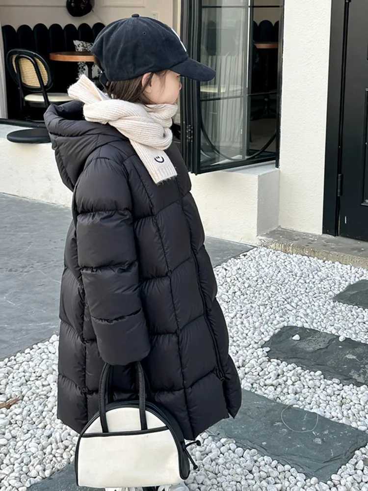 Down Coat 2024 New Down Cotton Jacket Winter Warm Childrens Clothing for Girls Thick Hooded Jacket CH436 H241010